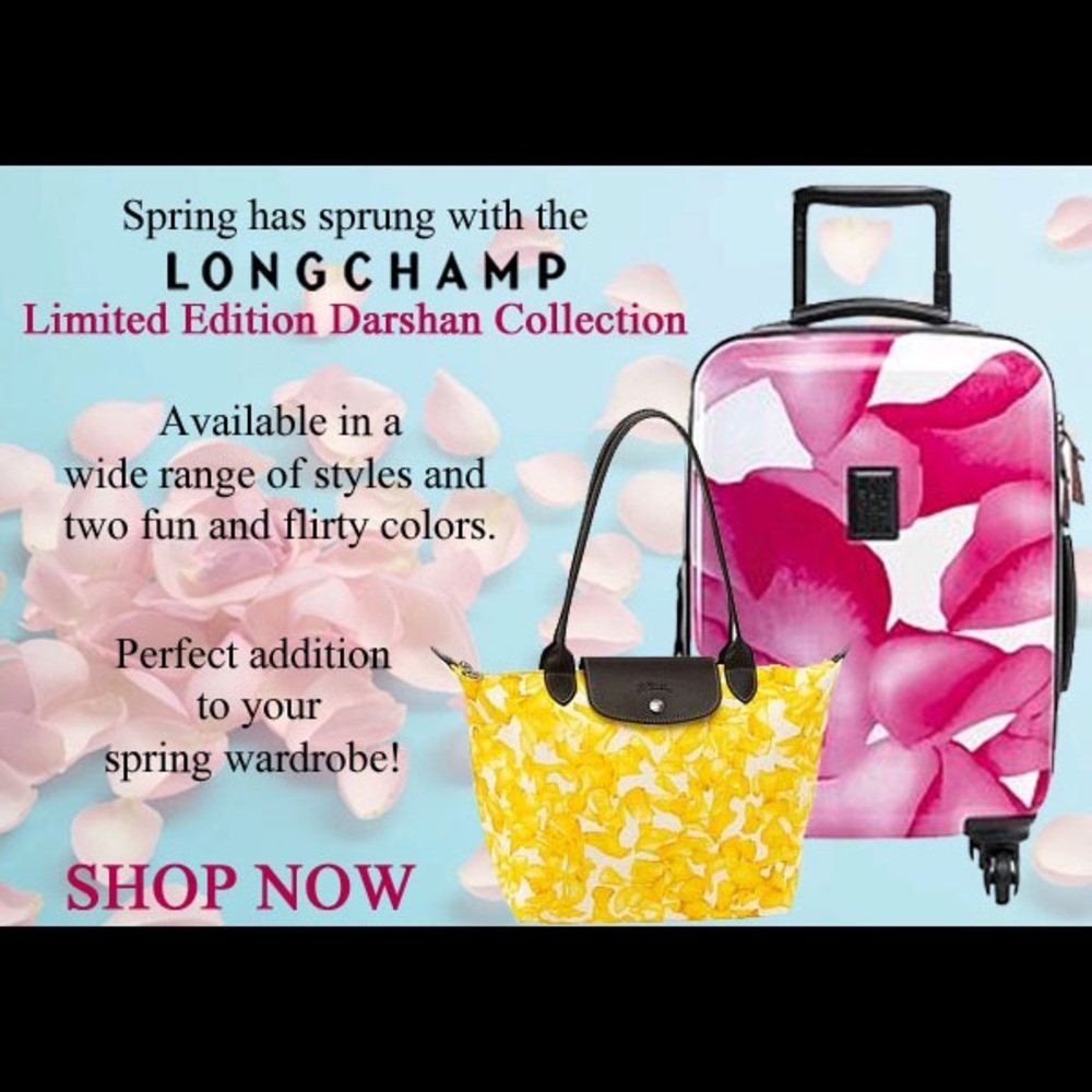 NWT Authentic Longchamp Limited Darshan Floral Bag - Picture 7 of 7